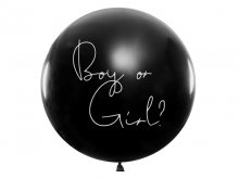 Balionas "Boy or Girl"  (1m) , žydras konfeti